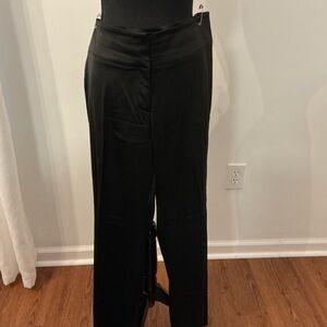 White House Black Market satin Black Trousers